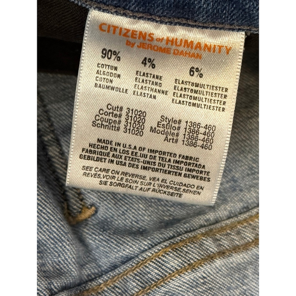 Citizens of Humanity Dani Cropped Straight Leg Jeans Women’s 28 Made in USA - Picture 9 of 10